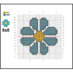 DIY Leather Cross Stitch Keyring Kit – Flower Design | Handmade Veg Tan Leather Craft Kit