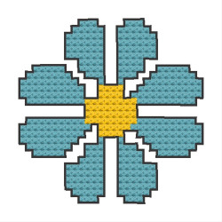 DIY Leather Cross Stitch Keyring Kit – Flower Design | Handmade Veg Tan Leather Craft Kit