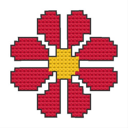 DIY Leather Cross Stitch Keyring Kit – Flower Design | Handmade Veg Tan Leather Craft Kit