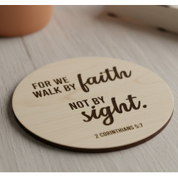 6-Pack Bible Verse Wood Coasters | Christian Gift Set
