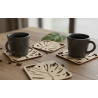 Autumn Leaf Laser-Cut Wooden Leaf Coasters (Set of 4)