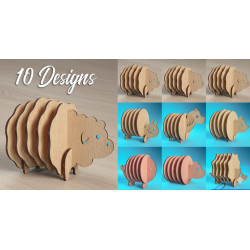 DIY Animal Coaster Kit | 5-Pack MDF Blanks for Kids Crafts