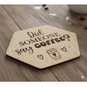 Hexagon Coffee Coasters (Set of 6) | Laser Engraved MDF Wood