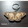 Wooden Butterfly Keyring - Laser Engraved Nature Charm