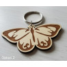 Wooden Butterfly Keyring - Laser Engraved Nature Charm