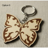 Wooden Butterfly Keyring - Laser Engraved Nature Charm