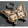 Wooden Butterfly Keyring - Laser Engraved Nature Charm