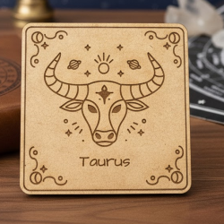 Zodiac Wooden Coasters | Engraved Star Sign Sets | Custom Gifts