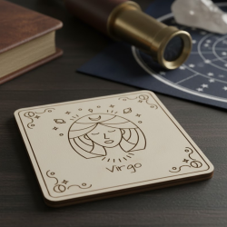 Zodiac Wooden Coasters | Engraved Star Sign Sets | Custom Gifts