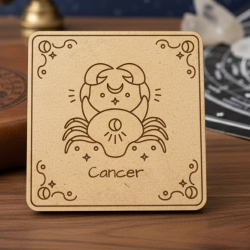 Zodiac Wooden Coasters | Engraved Star Sign Sets | Custom Gifts