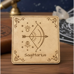 Zodiac Wooden Coasters | Engraved Star Sign Sets | Custom Gifts