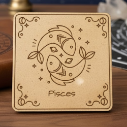 Zodiac Wooden Coasters | Engraved Star Sign Sets | Custom Gifts