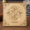 Zodiac Wooden Coasters | Engraved Star Sign Sets | Custom Gifts