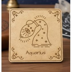 Zodiac Wooden Coasters | Engraved Star Sign Sets | Custom Gifts