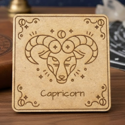 Zodiac Wooden Coasters | Engraved Star Sign Sets | Custom Gifts