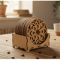 Wood Coaster Holders | 3 Styles | Flat & Upright Storage