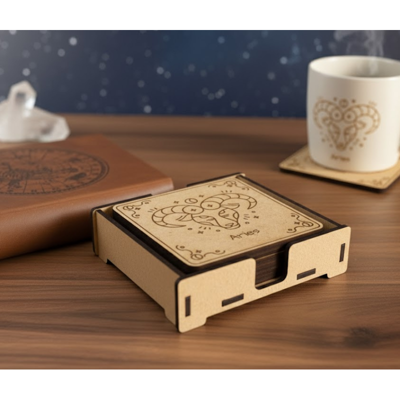 Wood Coaster Holders | 3 Styles | Flat & Upright Storage