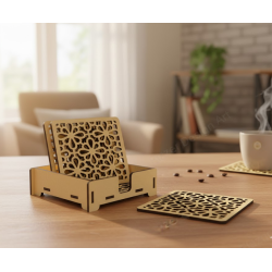 Wood Coaster Holders | 3 Styles | Flat & Upright Storage