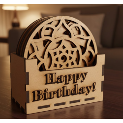 Wood Coaster Holders | 3 Styles | Flat & Upright Storage