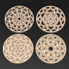 DIY Layered Mandala Wood Coaster Craft Kit - Pack of 8