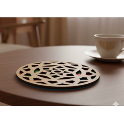 DIY Layered Mandala Wood Coaster Craft Kit - Pack of 8