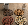 DIY Layered Mandala Wood Coaster Craft Kit - Pack of 8