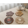 DIY Layered Flower Wood Coaster Craft Kit - Pack of 8