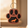 Personalized Layered Dog Keychain - Engraved Pet Name & Breed