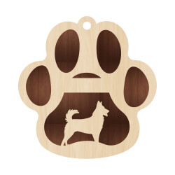 Personalized Layered Dog Keychain - Engraved Pet Name & Breed