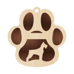 Personalized Layered Dog Keychain - Engraved Pet Name & Breed