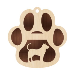 Personalized Layered Dog Keychain - Engraved Pet Name & Breed