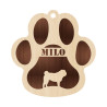 Personalized Layered Dog Keychain - Engraved Pet Name & Breed