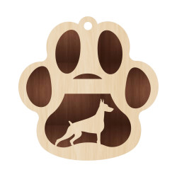 Personalized Layered Dog Keychain - Engraved Pet Name & Breed