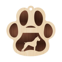 Personalized Layered Dog Keychain - Engraved Pet Name & Breed