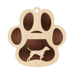 Personalized Layered Dog Keychain - Engraved Pet Name & Breed