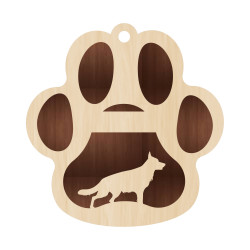 Personalized Layered Dog Keychain - Engraved Pet Name & Breed