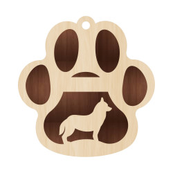 Personalized Layered Dog Keychain - Engraved Pet Name & Breed