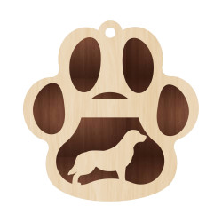 Personalized Layered Dog Keychain - Engraved Pet Name & Breed