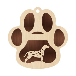 Personalized Layered Dog Keychain - Engraved Pet Name & Breed