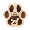 Personalized Layered Dog Keychain - Engraved Pet Name & Breed