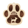 Personalized Layered Dog Keychain - Engraved Pet Name & Breed