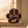 Personalized Layered Dog Keychain - Engraved Pet Name & Breed