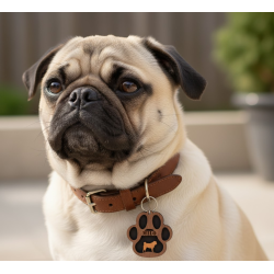 Personalized Layered Dog Keychain - Engraved Pet Name & Breed