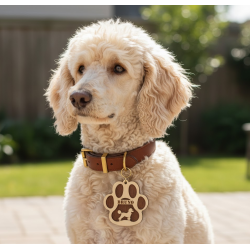 Personalized Layered Dog Keychain - Engraved Pet Name & Breed