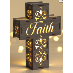 Wooden Cross Lanterns & Lighted Religious Gifts
