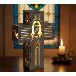 Wooden Cross Lanterns & Lighted Religious Gifts