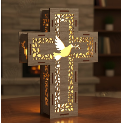Wooden Cross Lanterns & Lighted Religious Gifts