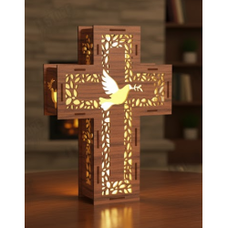 Wooden Cross Lanterns & Lighted Religious Gifts