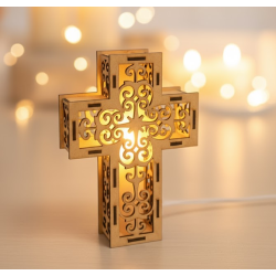 Wooden Cross Lanterns & Lighted Religious Gifts