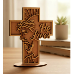 Layered Wood Devotional Cross